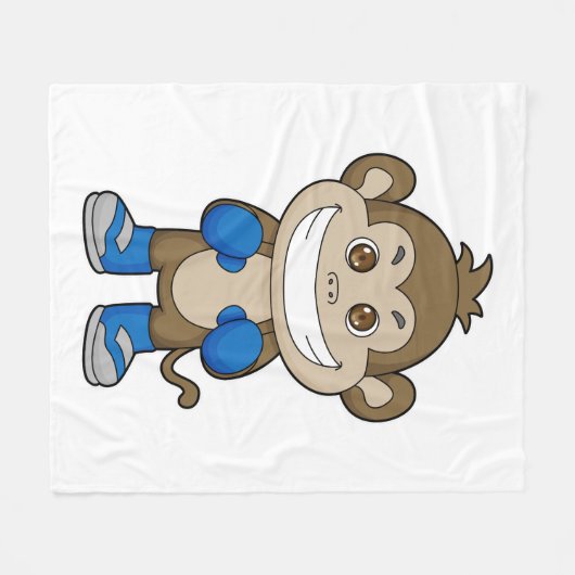 Couverture Polaire Gants de boxe de singe (Devant (Horizontal))