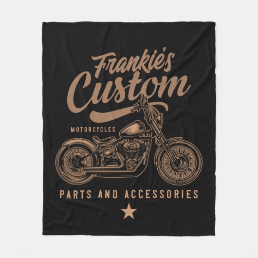 Couverture Polaire Garage de motocyclette Bobber personnalisé (Devant)
