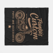 Couverture Polaire Garage de motocyclette Bobber personnalisé (Devant (Horizontal))
