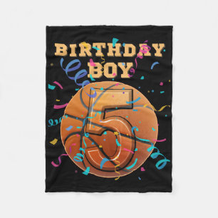 Couverture Polaire Garçon 5 ans Fête Cinquième Anniversaire Sketll Jo