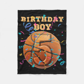 Couverture Polaire Garçon 5 ans Fête Cinquième Anniversaire Sketll Jo