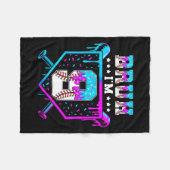 Couverture Polaire Garçon 9 ans pour son anniversaire Baseball Crème (Devant (Horizontal))