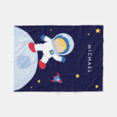 Couverture Polaire Garçon Astronaute Blond (Devant (Horizontal))