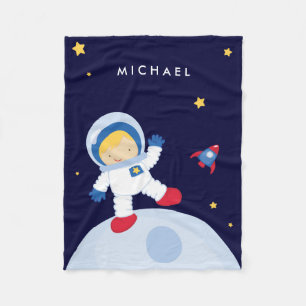 Couverture Polaire Garçon Astronaute Blond