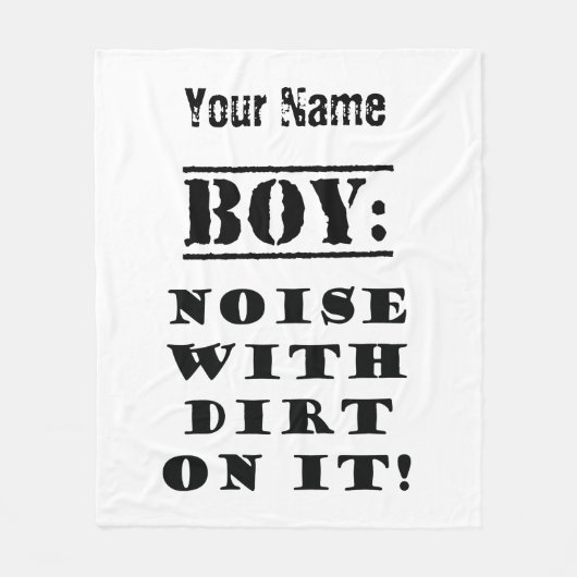 Couverture Polaire Garçon - Bruit avec la jupe dessus (Devant)