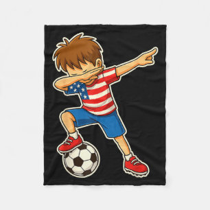 Couverture Polaire Garçon de football américain faisant dab aux États