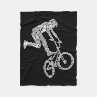 Couverture Polaire Garçon enfants cycliste de style stunt BMX