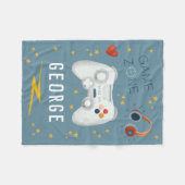 Couverture Polaire Garçons Blue Vidéo Jeu Enfants Cool (Devant (Horizontal))