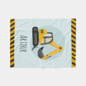 Couverture Polaire Garçons Cute Blue Construction Digger Enfants (Devant (Horizontal))
