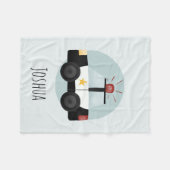 Couverture Polaire Garçons Cute Blue Police Voiture Cartographie Enfa (Devant (Horizontal))