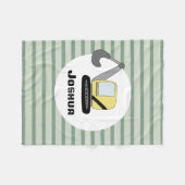 Couverture Polaire Garçons Cute Construction Digger Excavator Enfants (Devant (Horizontal))