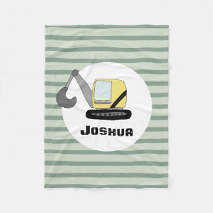 Couverture Polaire Garçons Cute Construction Digger Excavator Enfants