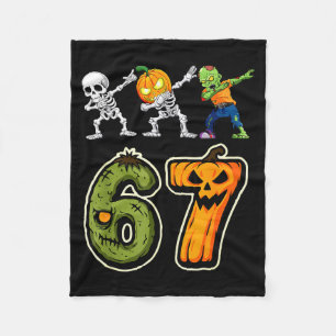 Couverture Polaire Garçons de Halloween Dabbing Six Sept 67 Mème Drôl