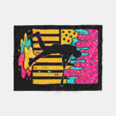 Couverture Polaire Garçons Filles Crème Glacée Baseball Drip Drapeau (Devant (Horizontal))