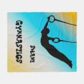 Couverture Polaire Garçons Gymnastique Anneaux Gradient (Devant (Horizontal))