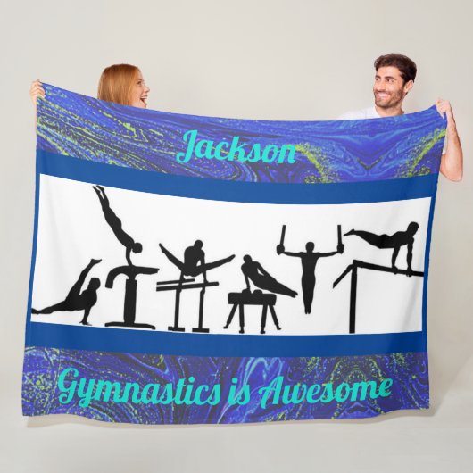 Couverture polaire garçons gymnastique est formida (En situation)