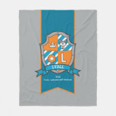 Couverture Polaire Garçons Lyall ou lettre L nom signifiant gris oran (Devant)