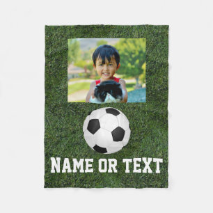 Couverture Polaire Garçons nommés personnalisés d'herbe du footbal