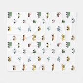 Couverture Polaire Garçons transport mignonne Motif automobile Monogr (Devant (Horizontal))