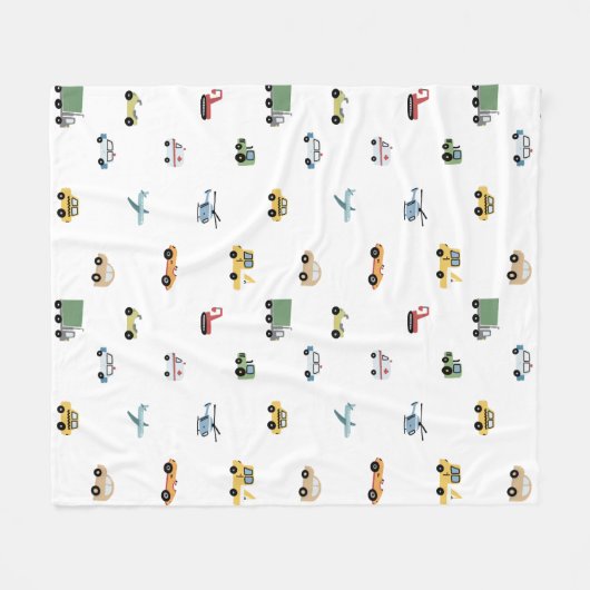 Couverture Polaire Garçons transport mignonne Motif automobile Monogr (Devant (Horizontal))