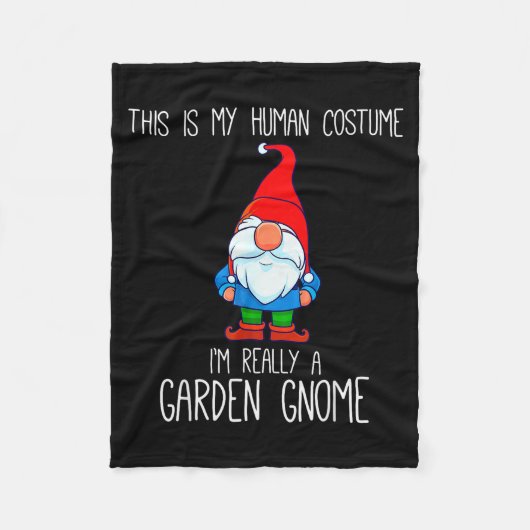 Couverture Polaire Garden Gnome Costume, Halloween, This Is My Human  (Devant)