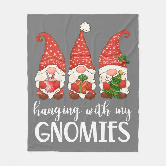Couverture Polaire Garden Gnome Pajamas Christmas - Hanging With My (Devant)