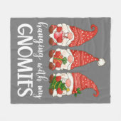 Couverture Polaire Garden Gnome Pajamas Christmas - Hanging With My (Devant (Horizontal))