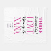 Couverture Polaire Gardes roses modernes Grandchildren Nana (Devant (Horizontal))