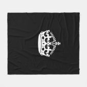 Couverture Polaire Gardez la couronne calme sur le noir (Devant (Horizontal))