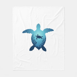 Couverture Polaire Gardez la mer sans plastique Sauvez les tortues de