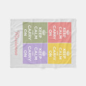 Couverture Polaire Gardez le calme et continuez le panneau 4 (Devant (Horizontal))