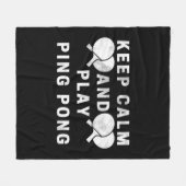 Couverture Polaire Gardez Le Calme Et Jouez Au Ping-Pong Players De T (Devant (Horizontal))