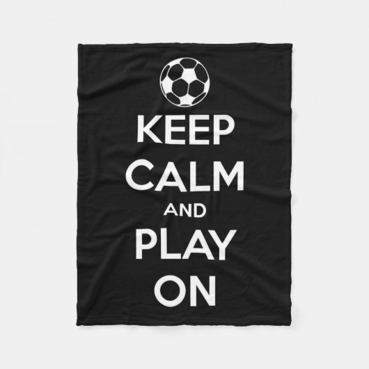Couverture Polaire Gardez le calme et le jeu sur noir et blanc (Devant)