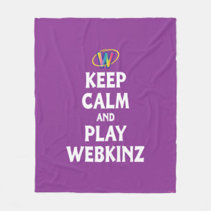 Couverture Polaire Gardez le calme et le jeu Webkinz