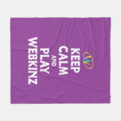 Couverture Polaire Gardez le calme et le jeu Webkinz (Devant (Horizontal))