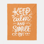 Couverture Polaire Gardez le calme et souriez dessus (Devant)