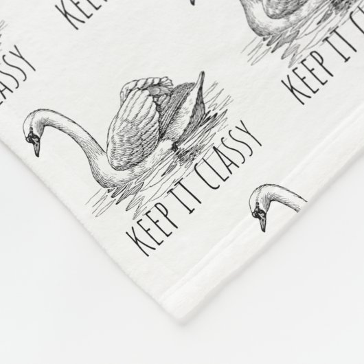 Couverture Polaire Gardez-le Classique Élégant Cygne (Coin)