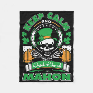Couverture Polaire Gardez votre calme Buvez comme Mahon Saint-Patrick