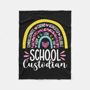 Couverture Polaire Gardien Battery Life School Janitor Rainbow