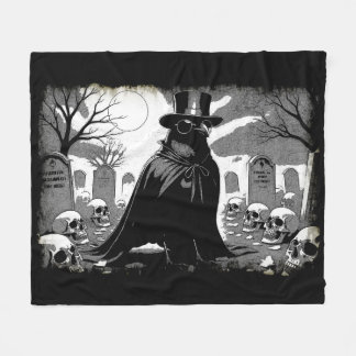 Couverture Polaire Gardien de cimetière - Art gothique de Halloween d