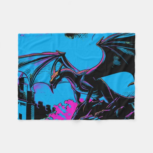 Couverture Polaire Gardien du château - Dragon (Devant (Horizontal))