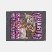 Couverture Polaire Gaslighting Isn't Real Funny Cat Meme Bootleg Grap (Devant (Horizontal))