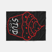 Couverture Polaire Gâteau Cupcake Saint-Valentin Muffin Stud Cœur d'A (Devant (Horizontal))