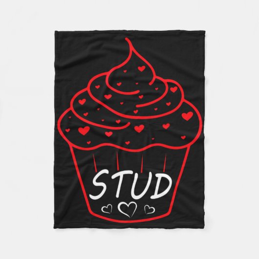 Couverture Polaire Gâteau Cupcake Saint-Valentin Muffin Stud Cœur d'A (Devant)