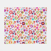 Couverture Polaire Gâteau de tasse et pot mignons de thé (Devant (Horizontal))