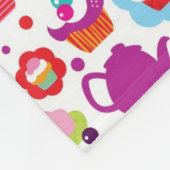 Couverture Polaire Gâteau de tasse et pot mignons de thé (Coin)