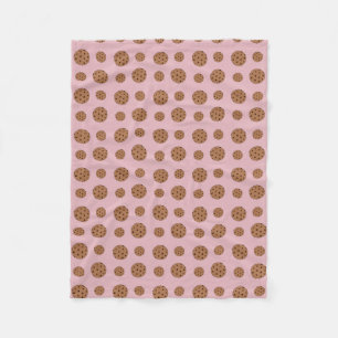Couverture Polaire Gâteaux aux pépites de chocolat très rose-clair