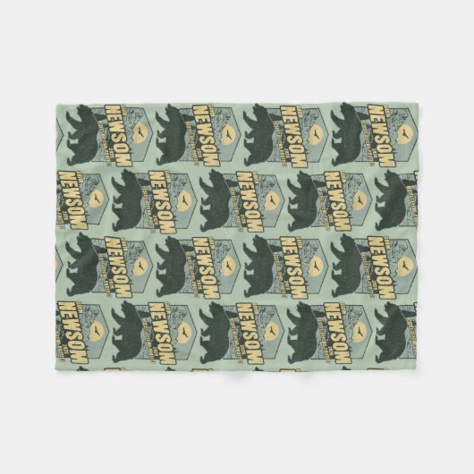 Couverture Polaire Gavin Newsom 2028 Résister Protéger Défendre (Devant (Horizontal))