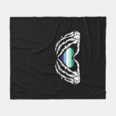 Couverture Polaire Gay Male Pride Squelette Halloween Mlm Goth Heart (Devant (Horizontal))