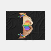 Couverture Polaire Gay Pride Clothing LGBT Rainbow Flag Pride Month (Devant (Horizontal))